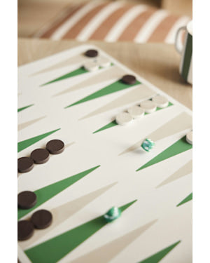 OYOY Living Design Backgammon vihreä-karamelli