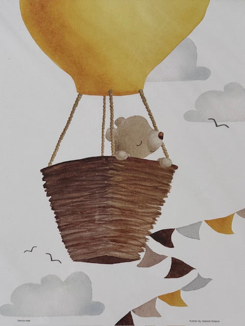 Henna Adel poster Teddy bear in a hot air balloon