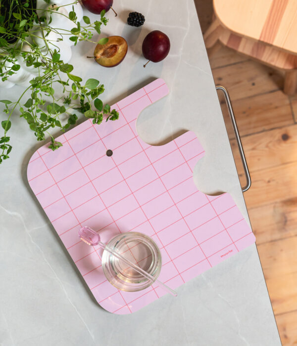 Muurla Elephants cutting/serving board, pink, 28x25cm, custom product