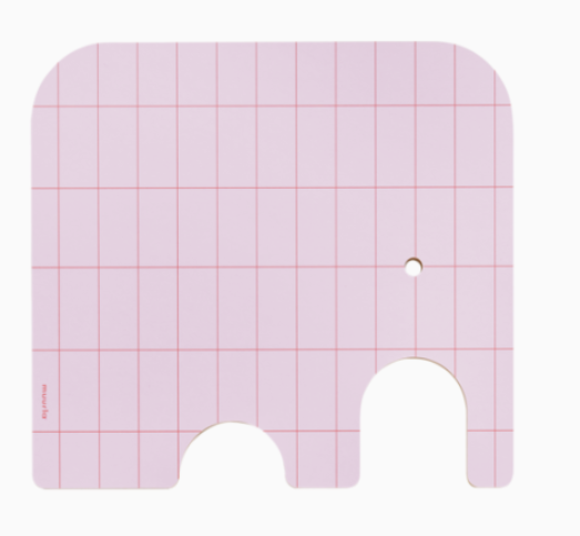 Muurla Elephants cutting/serving board, pink, 28x25cm, custom product